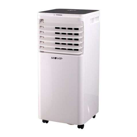 muvip aire acondicionado portatil 2.250 frigorias 980w pantalla led botonera tactil control remoto funciones de climatizacion, ventilacion y deshumidificacion