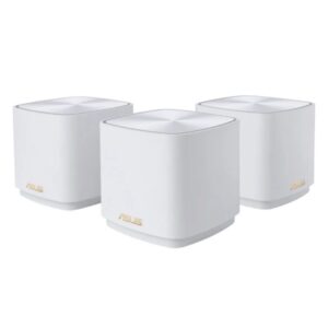 asus zenwifi xd4 plus pack de 3 sistemas wifi mesh ax1800 color blanco