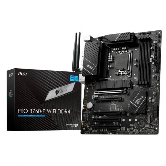 msi pro b760 p placa base intel lga 1700 wifi, ddr4, hdmi, 4x sata iii, rj 45, usb 2.0/3.2