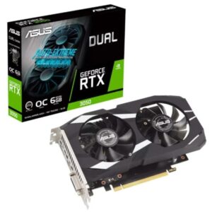 asus dual geforce rtx 3050 oc edition tarjeta grafica 6gb gddr6 hdmi, dvi, displayport