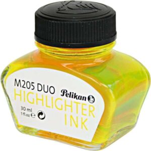 pelikan tinta 4001 no.78 frasco 30ml asegura el perfecto funcionamiento de la estilografica color amarillo fluorescente