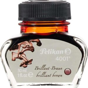 pelikan tinta 4001 no.78 frasco 30ml tintero de 30ml asegura el perfecto funcionamiento de la estilografica color pardo