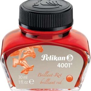 pelikan tinta 4001 no.78 frasco 30ml frasco de 30ml asegura el perfecto funcionamiento de la estilografica color rojo