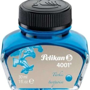 pelikan tinta 4001 no.78 frasco 30 ml asegura el perfecto funcionamiento de la estilografica color turquesa