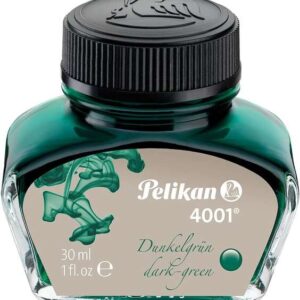 pelikan tinta 4001 no.78 frasco 30ml tintero de 30ml asegura el perfecto funcionamiento de la estilografica color verde oscuro
