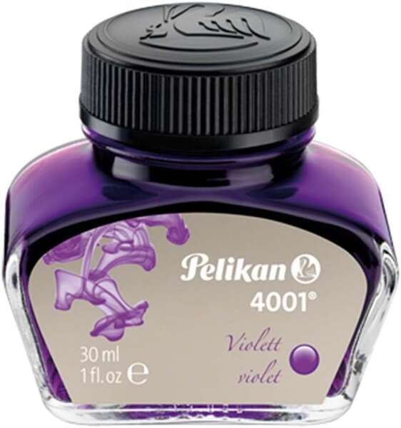 pelikan tinta 4001 no.78 frasco 30 ml asegura el perfecto funcionamiento de la estilografica color violeta