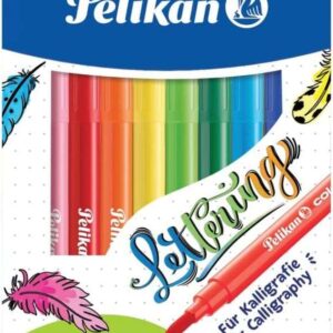 pelikan caja de 10 rotuladores brushpen punta de pincel lavables