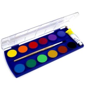 pelikan acuarelas escolares 12 colores acuarela escolar f355 caja de 12 colores + 1 pincel faciles de diluir resistentes a la luz