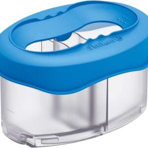 pelikan recipiente para agua azul tapa desmontable antigoteo 3 compartimentos porta pinceles
