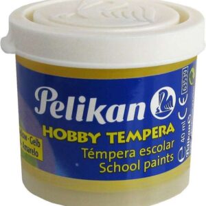 pelikan tempera escolar frasco 40ml facil de lavar ideal para actividades escolares color amarillo