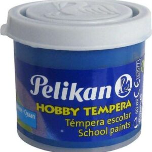 pelikan tempera escolar frasco 40ml facil de lavar ideal para actividades escolares color azul