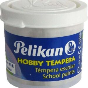 pelikan tempera escolar frasco 40ml facil de lavar ideal para manualidades color blanco
