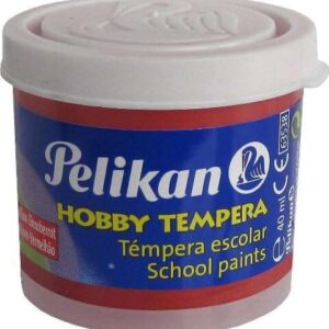 pelikan tempera escolar frasco 40ml facil de usar ideal para actividades escolares color bermellon