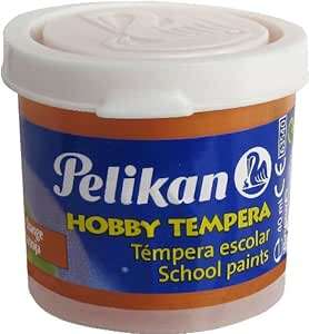 pelikan tempera escolar frasco 40ml facil de lavar ideal para actividades escolares color naranja