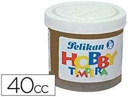 pelikan tempera escolar frasco 40ml ideal para proyectos escolares facil de lavar no toxica color siena tostada