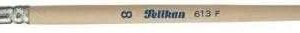 pelikan pincel serie 613f nº2 pincel de punta plana de pelo natural para colores pastosos para pinturas al oleo, acrilico y tempera mango de madera natural