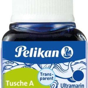 pelikan tinta china 523 10ml n.9 10ml resistente al agua ideal para dibujo y caligrafia color azul ultramar
