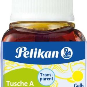 pelikan tinta china 523 10ml n.5 botella de 10ml resistente al agua ideal para dibujo y caligrafia color amarillo