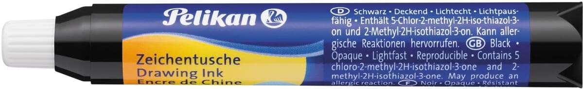 pelikan pipeta de tinta china 9ml ideal para dibujo y caligrafia resistente al agua secado rapido color negro