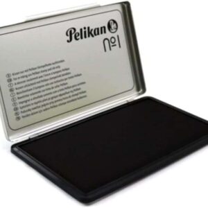 pelikan tampon pelikan n.1 9x16cm ideal para sellos de oficina tamaño compacto tinta de alta calidad color negro