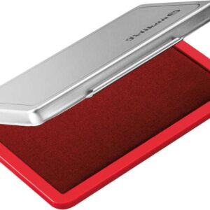 pelikan tampon pelikan n.2 7x11cm ideal para marcar documentos tinta de alta calidad facil de recargar color rojo