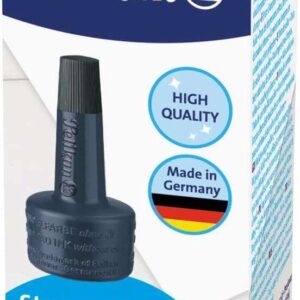 pelikan bote de tinta para tampones 28ml sin aceite secado rapido resistente al agua color negro