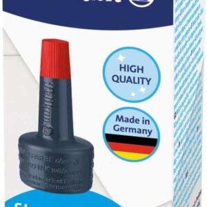 pelikan bote de tinta para tampones 28ml sin aceite secado rapido resistente al agua color rojo intenso