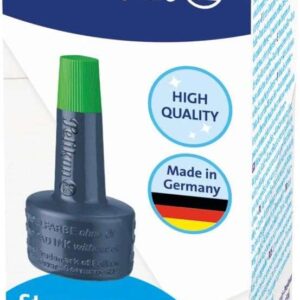 pelikan bote de tinta para tampones 28ml sin aceite secado rapido resistente al agua color verde intenso