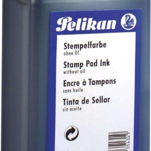 pelikan botella de tinta para tampones 1l sin aceite secado rapido resistente al agua color azul intenso