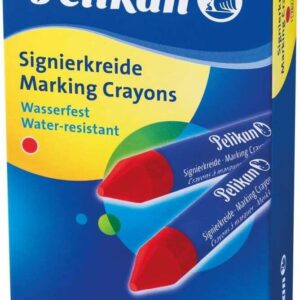 pelikan pack de 12 ceras para marcar resistente al agua facil de borrar ideal para resaltar texto color rojo