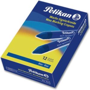 pelikan pack de 12 ceras para marcar resistente al agua facil de borrar ideal para resaltar texto color azul