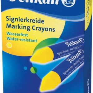 pelikan pack de 12 ceras para marcar resistente al agua facil de borrar ideal para resaltar texto color amarillo