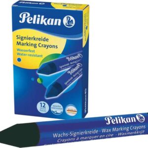 pelikan pack de 12 ceras para marcar resistente al agua facil de borrar ideal para resaltar texto color negro