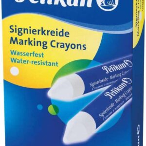 pelikan pack de 12 ceras para marcar resistente al agua facil de borrar ideal para resaltar texto color blanco