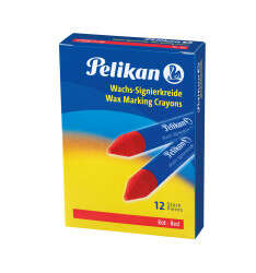 pelikan pack de 12 ceras para marcar punta resistente ideal para resaltar textos color rojo
