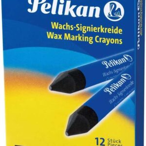 pelikan pack de 12 ceras para marcar punta resistente ideal para resaltar textos color negro