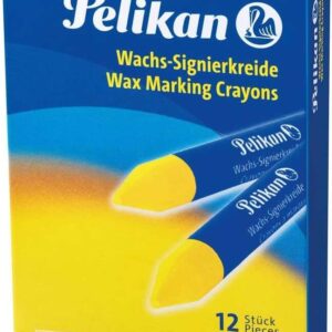 pelikan pack de 12 ceras para marcar punta resistente ideal para resaltar textos color amarillo