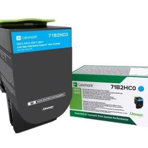 lexmark cs417/cx417/cs517/cx517 cyan cartucho de toner original 71b2hc0/71b0h20