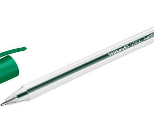 pelikan stick super soft boligrafo trazo 1mm tinta super fluida empuñadura triangular color verde