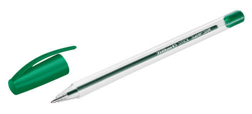 pelikan stick super soft boligrafo trazo 1mm tinta super fluida empuñadura triangular color verde