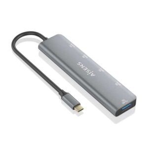 aisens hub usb 3.2 gen1 5g usb c usb c/m 1xusb c pd100w/h 1xusb c/h 3xusb a/h 15cm