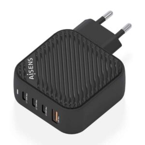 aisens cargador gan 100w 3xusb c pd3.0 qc4.0 1xusb a qc3.0
