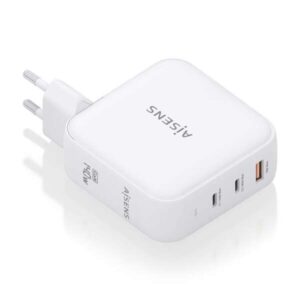 aisens cargador gan 140w 2xusb c pd3.1 qc4.0 1xusb a qc3.0