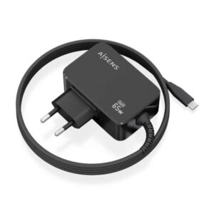 aisens cargador gan 65w pd3.0 1xusb c 1.8m