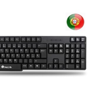 ngs euphoria kit pack teclado inalambrico + raton inalambrico 1200dpi 3 botones qwerty portugues uso ambidiestro