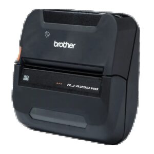brother rj 4250wb pack de impresora termica portatil de etiquetas y tickets + bateria pabt006 wifi, bluetooth, usb resolucion 203ppp velocidad 127mms color negro