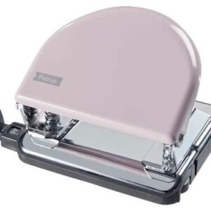 petrus 52 retro taladro perforador metalico hasta 20 hojas marcas de formato facil vaciado punzones 5.5mm color strawberry cream