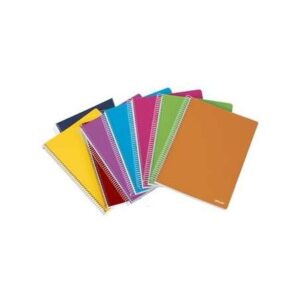 ancor classic stripes cuaderno espiral tamaño folio pautado horizontal 80 hojas 90gr tapa de plastico colores surtidos