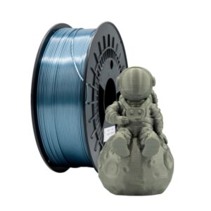 filamento 3d pla silk diametro 1.75mm bobina 1kg color plata