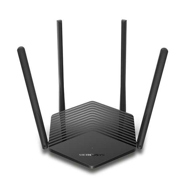 mercusys mr60x router inalambrico wifi 6 doble banda 3 puertos 10/100/1000mbps 4 antenas 5dbi